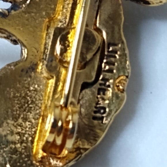 Vintage Lilli Heart Pewter Fox Brooch - Picture 8 of 10